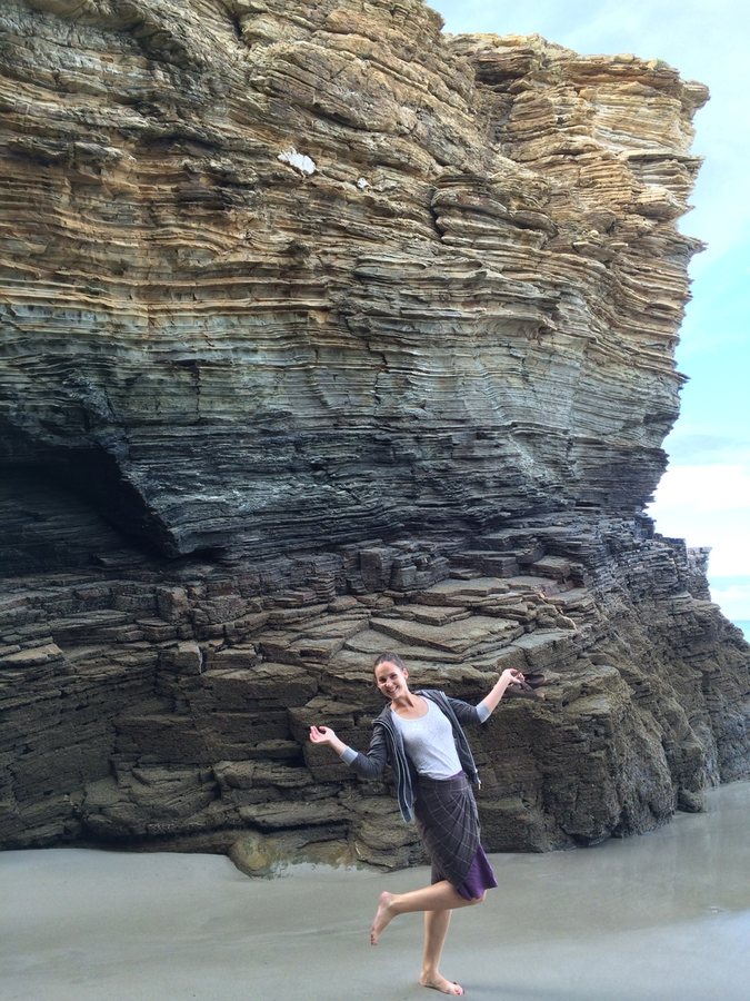 Posing at playa del catedrals